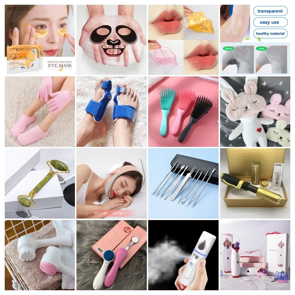 Jade Face Roller Guasha Scraping Board Set Double Heads Jade Stone Lift Body Slim Neck Face Lifting Roller