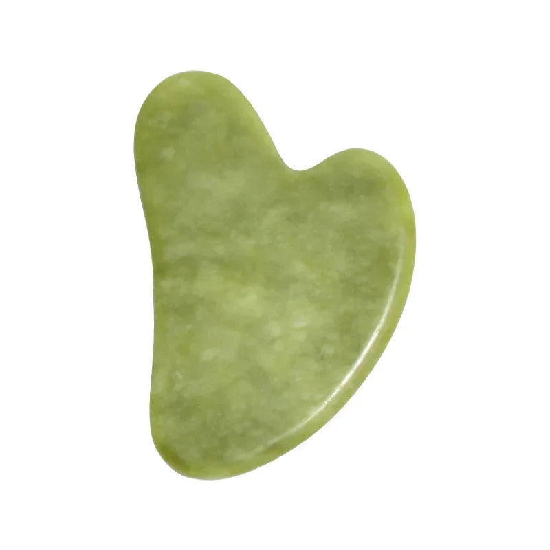 Jade Face Roller Guasha Scraping Board Set Double Heads Jade Stone Lift Body Slim Neck Face Lifting Roller